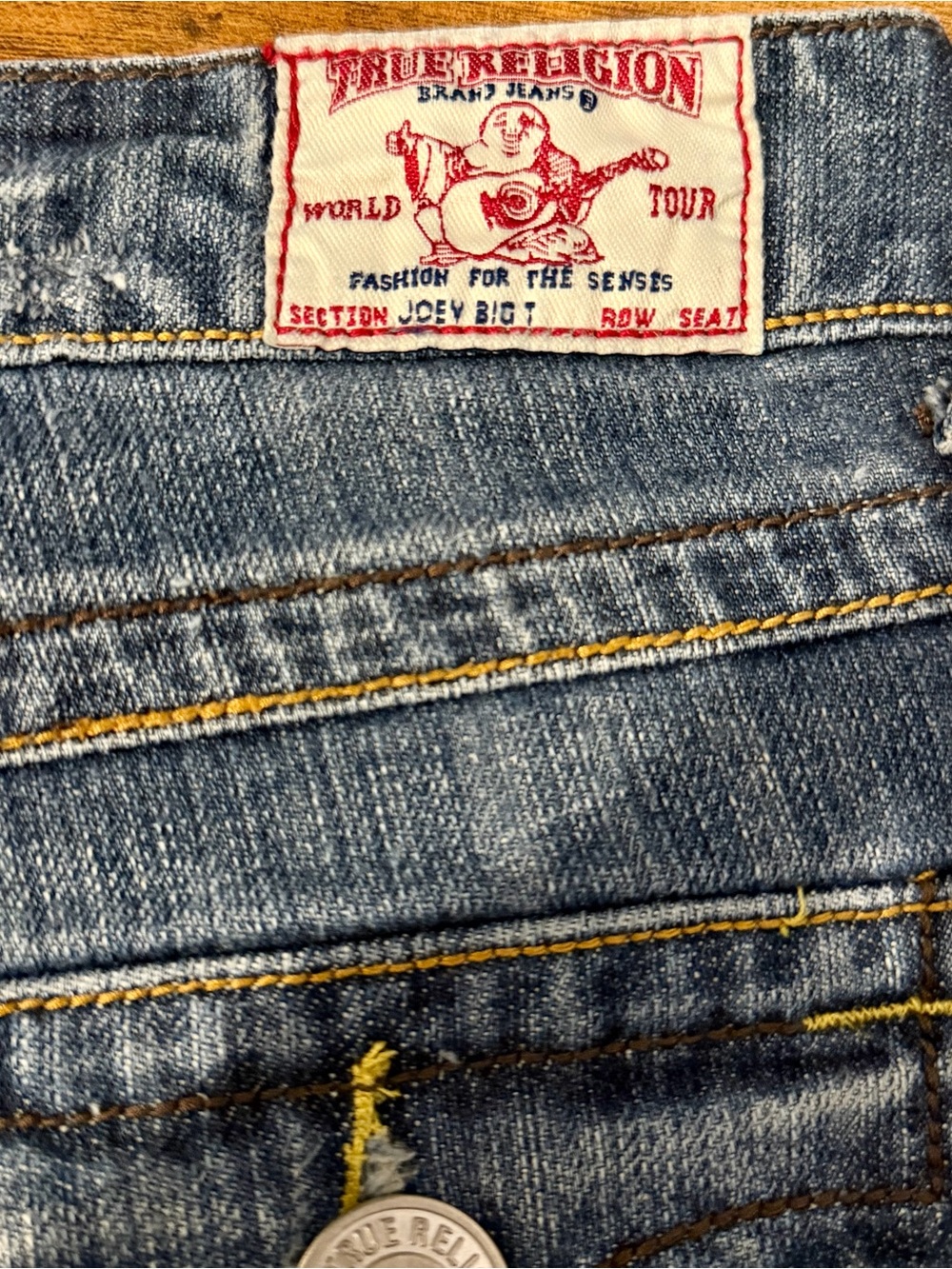 True Religion Joey Big T Bell Bottom Jeans Women’s Size 20 Y2K Retro Flare USA - Picture 11 of 14